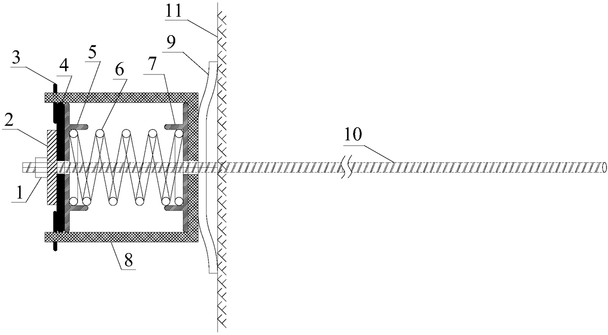 A timely pressure yielding device capable of compensating large deformation of roadway and its anchoring method