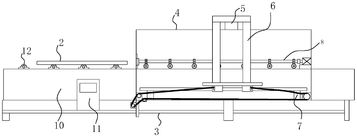 Spray-type glass substrate thinning line