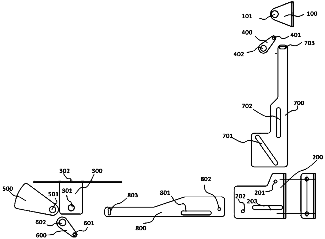 Small high-voltage cabinet grounding chain mechanism