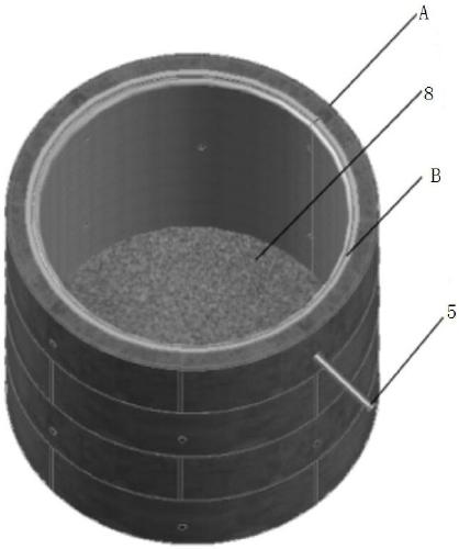 Arc-surface-lap-joint self-water-stop reverse-filtering trunk