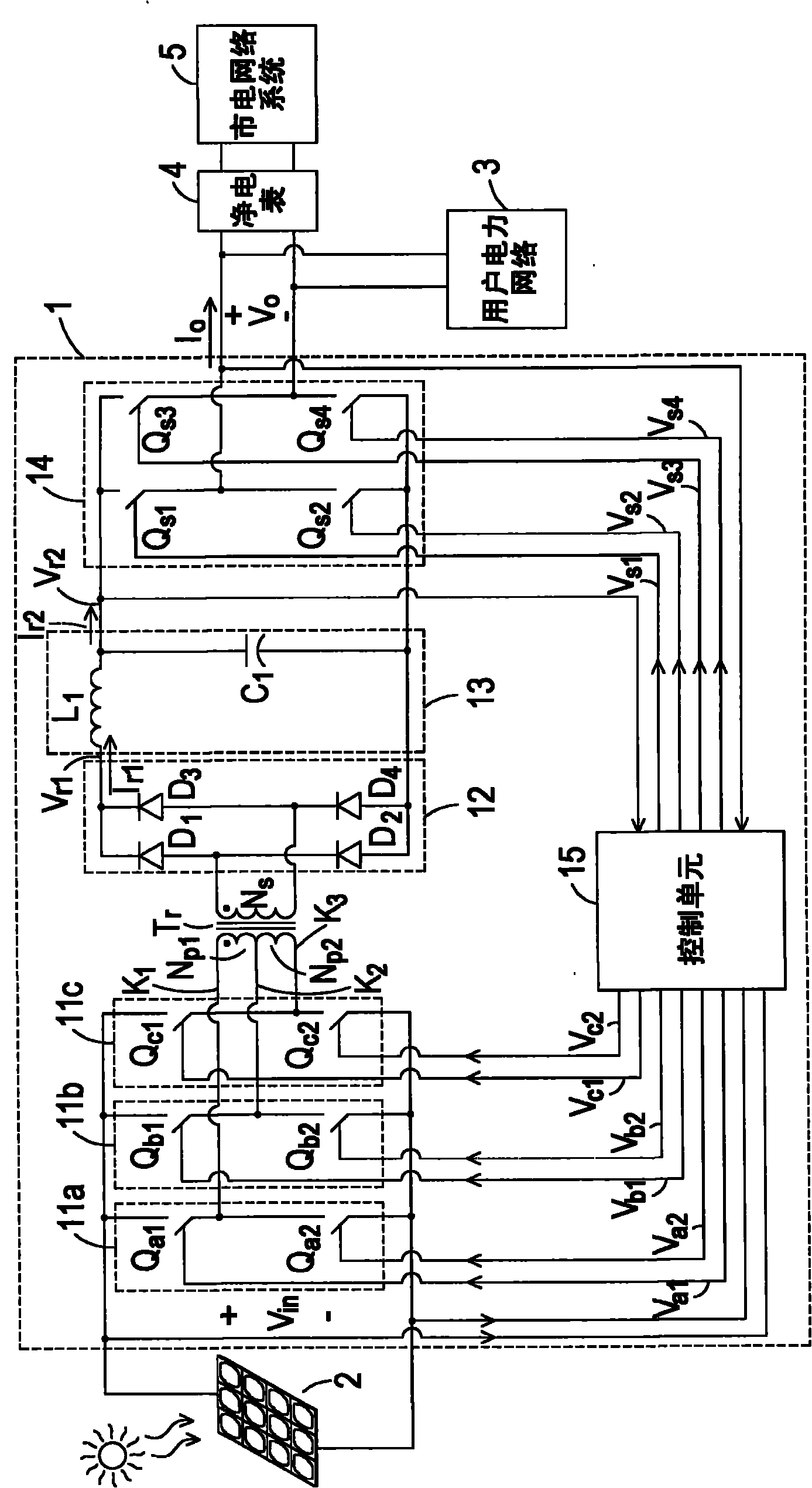 Direct current-alternating current conversion circuit within range of wide input voltage value