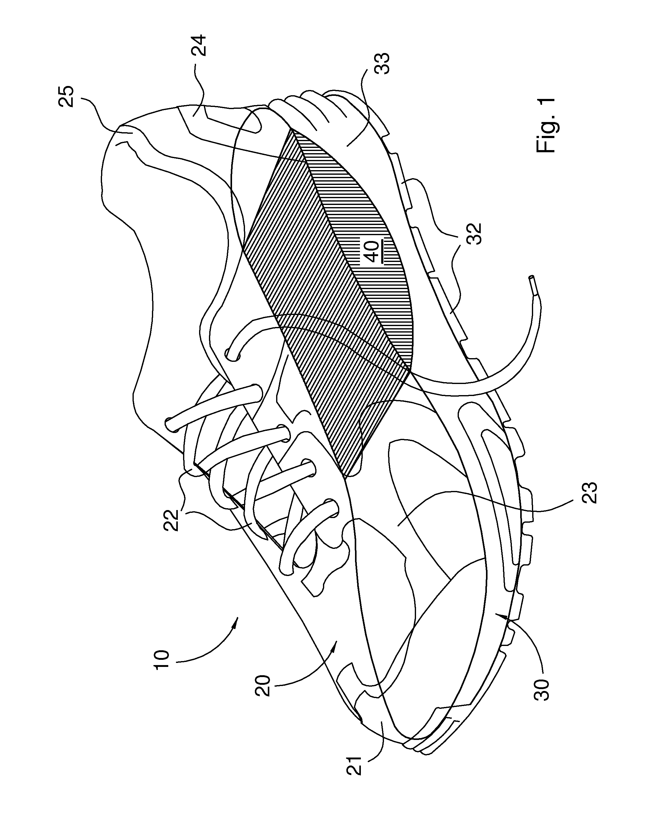 Footwear for walking or running with rolling action