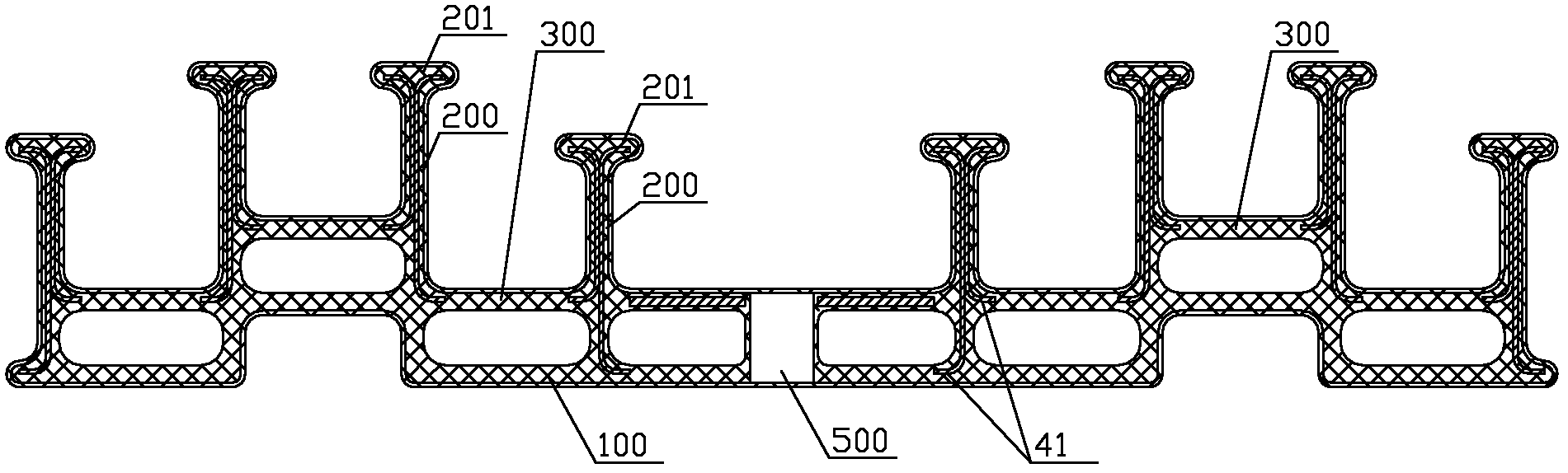 Ribbed guardrail plate