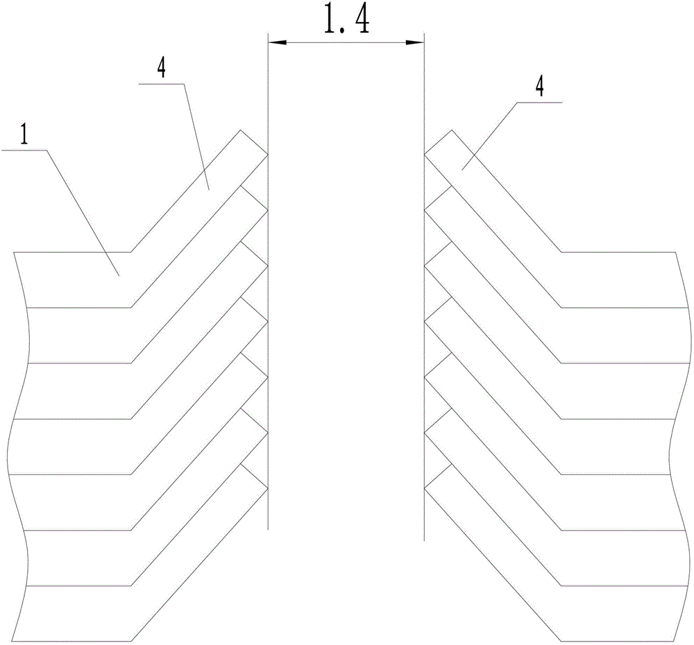 Small-slot motor stator punching sheet and its coil installation method