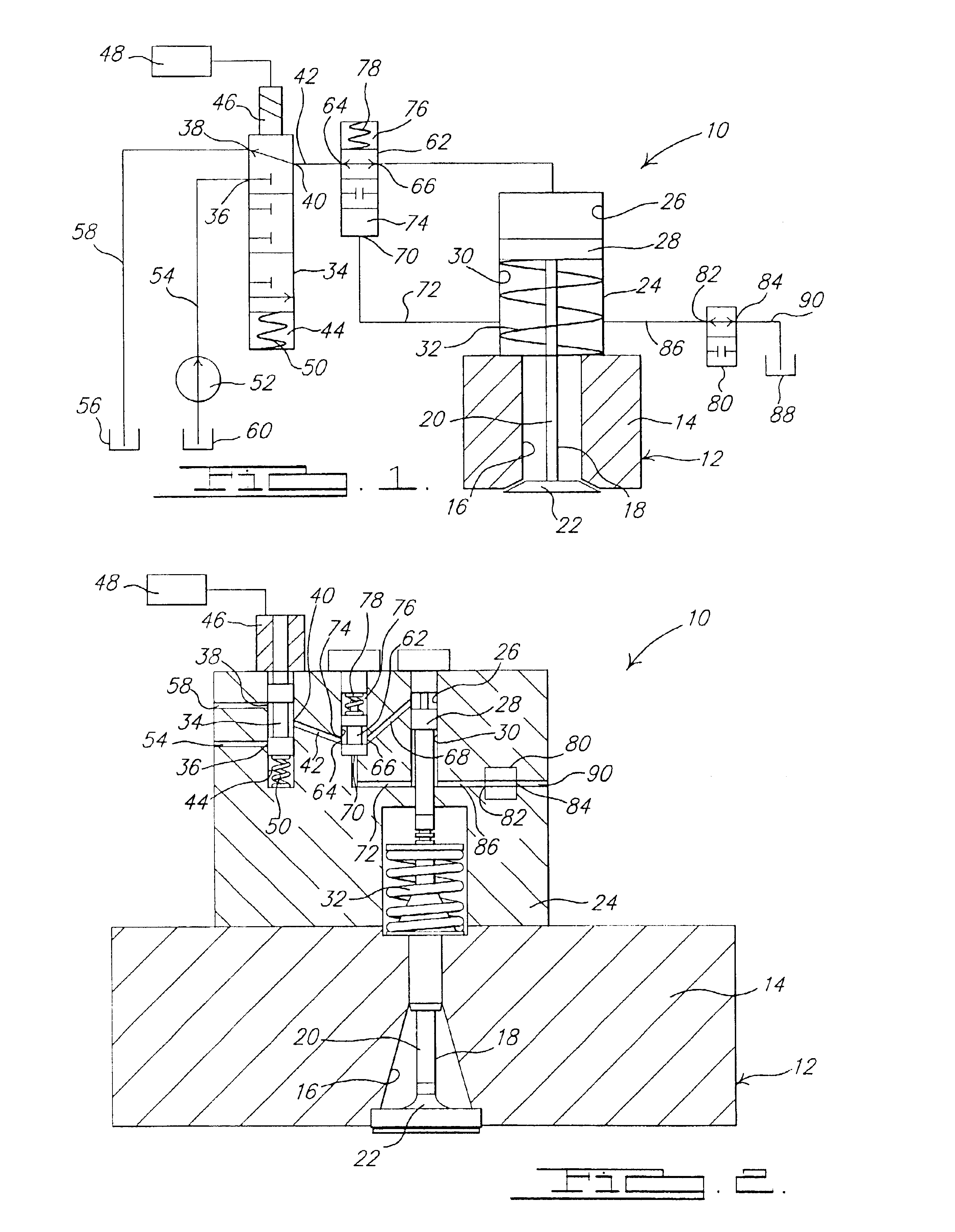 Engine valve actuator assembly with automatic regulation