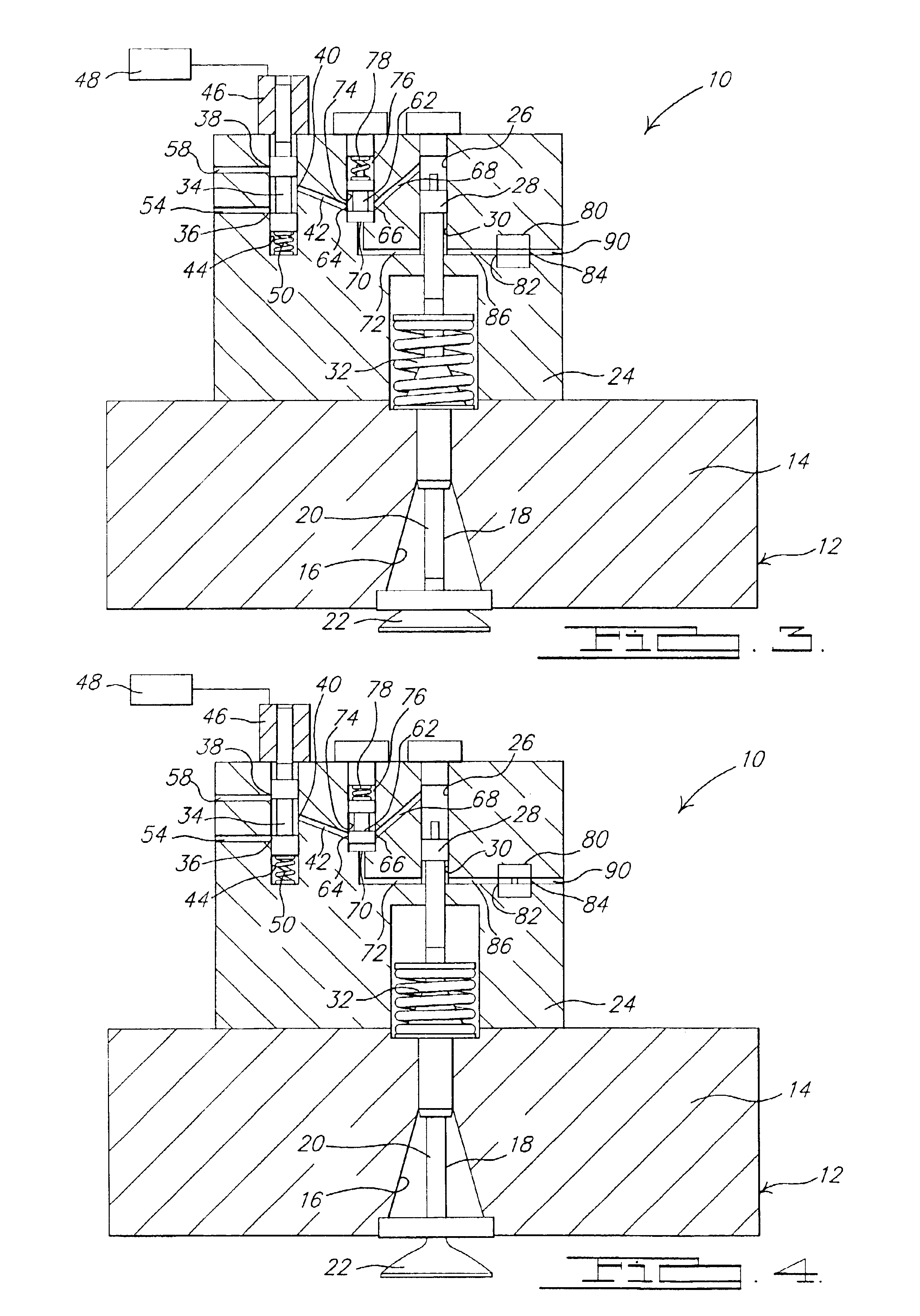 Engine valve actuator assembly with automatic regulation