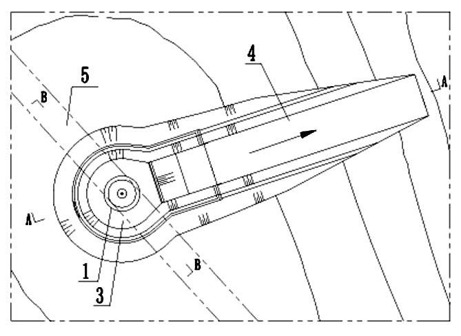 Surge shaft construction method combining impedance with overflow