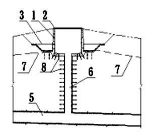 Surge shaft construction method combining impedance with overflow