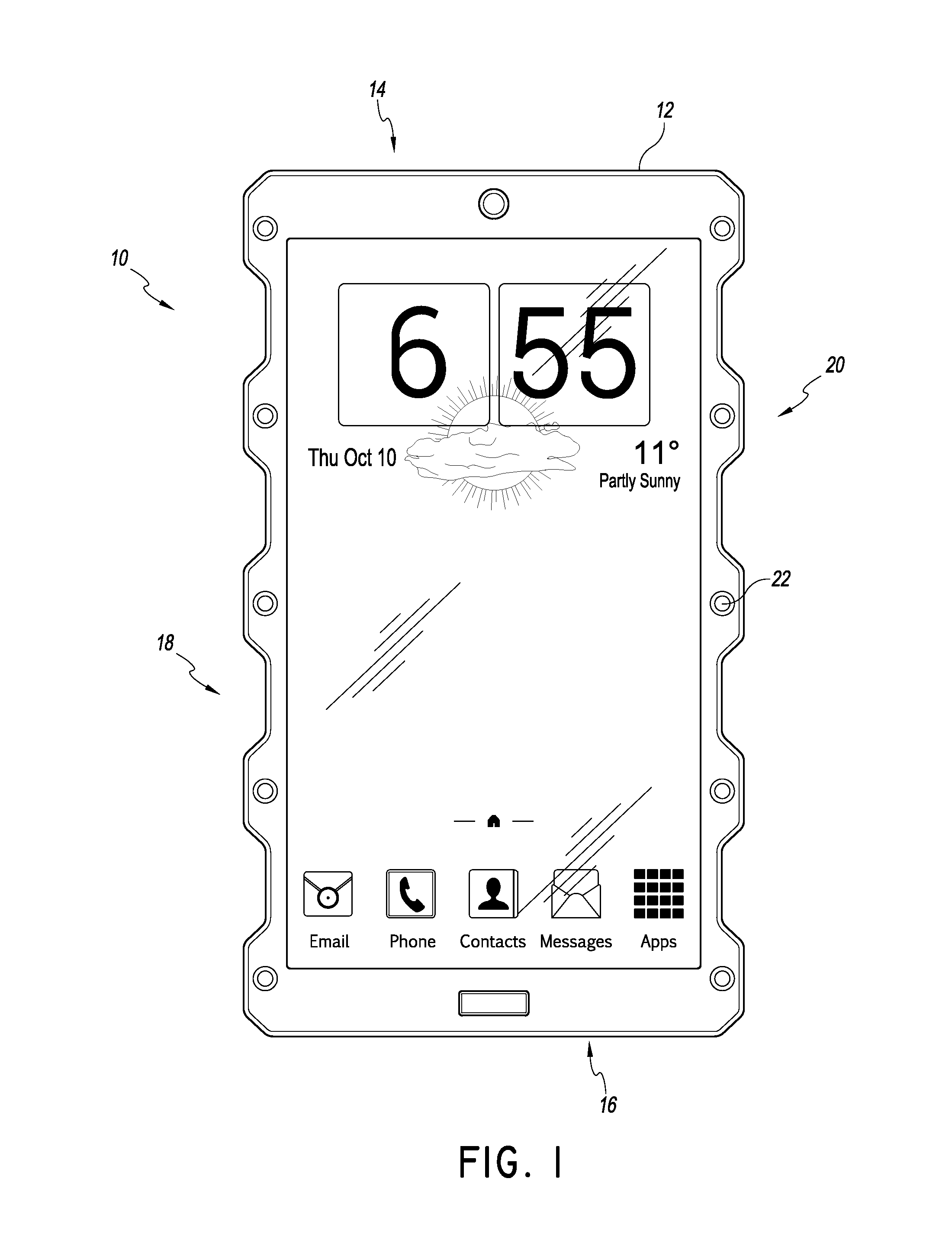 Cellphone with contoured surfaces