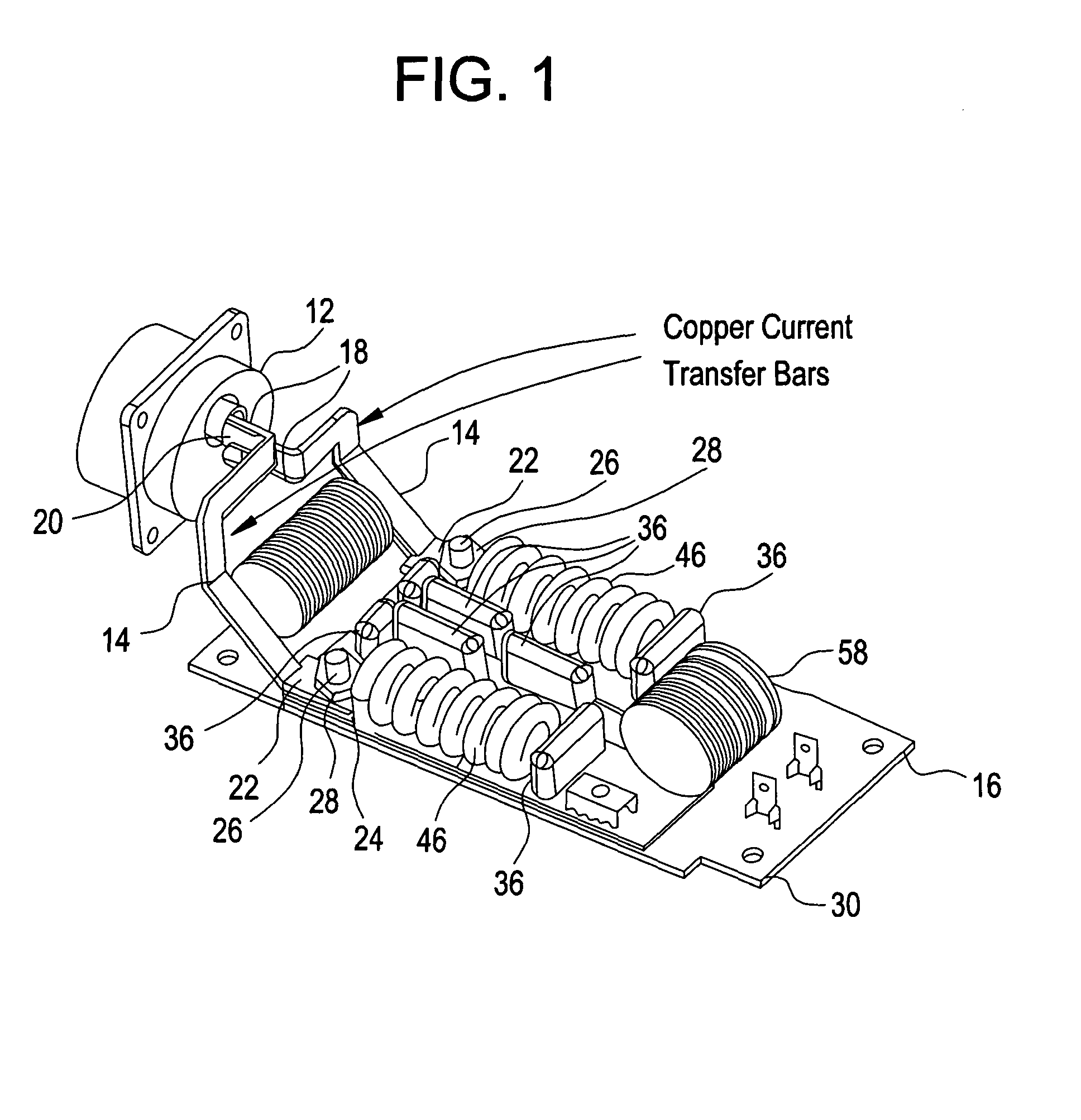 DC Voltage surge suppressor with distributed capacitance EMI filtering and impedance matching