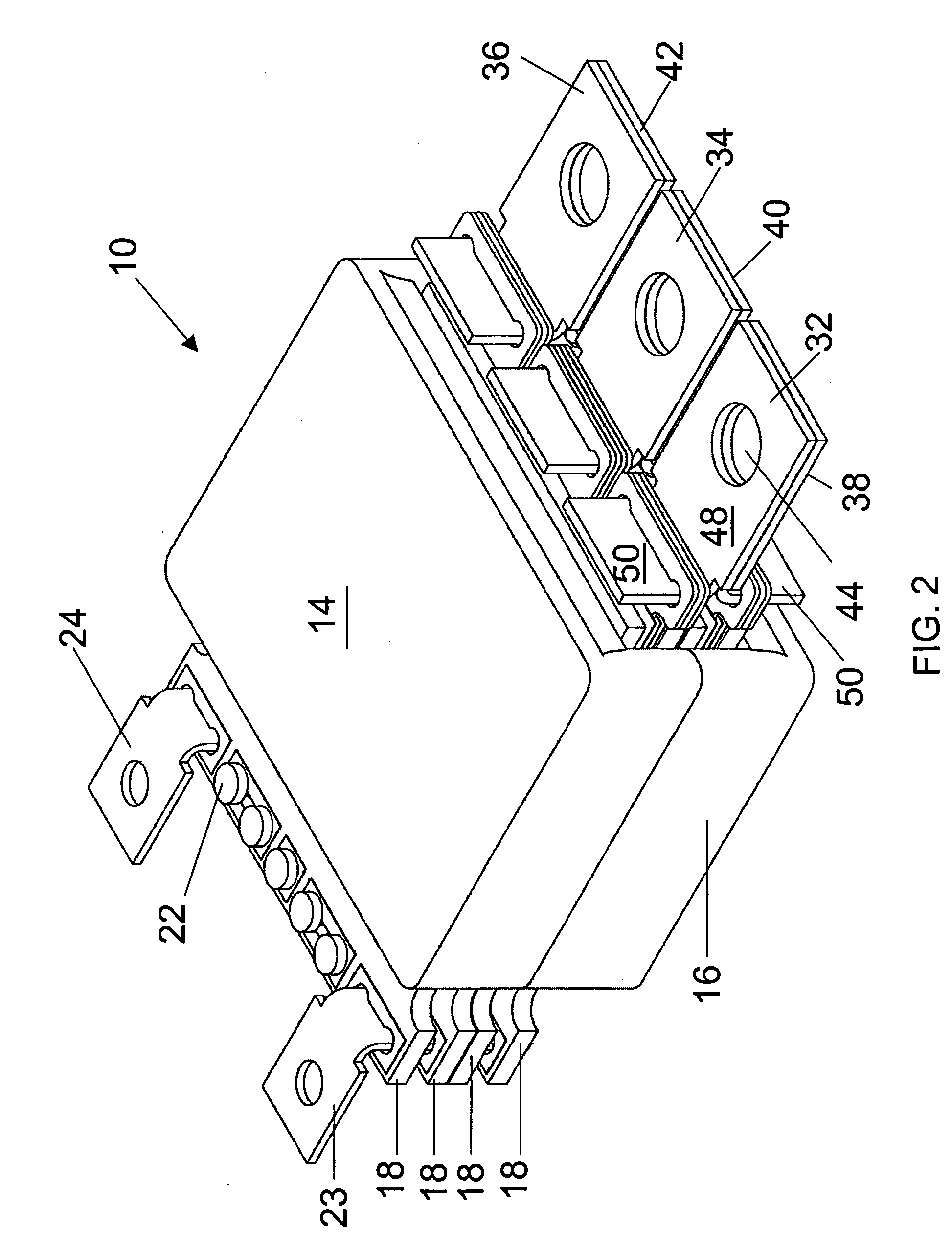 Terminal system for planar magnetics assembly