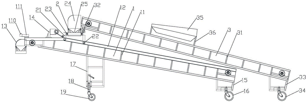 Hanging rack conveying device