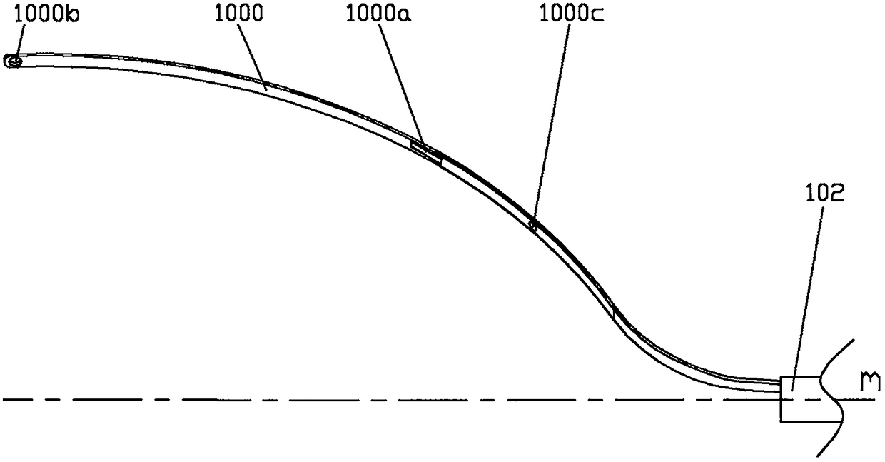 Conveying system of heart assistant device