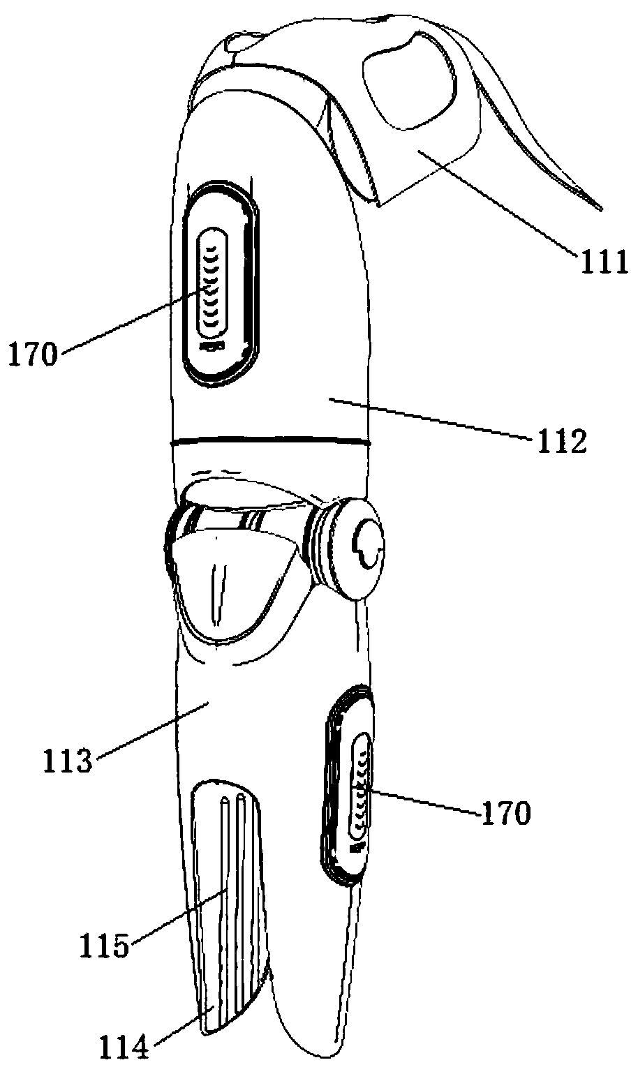 Electromechanical prosthetic arm for multitype of vocational and technical work and object sawing method thereof