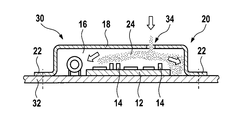 Circuit device having at least one circuit carrier package cover, especially gearbox controller