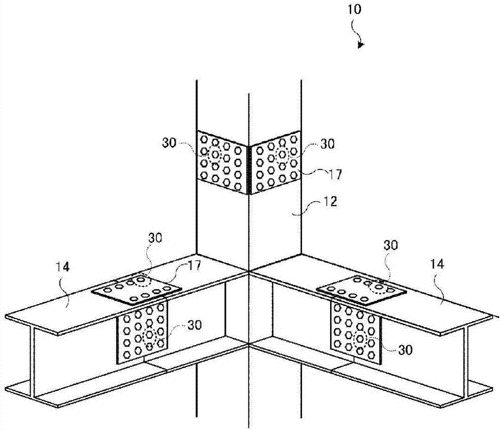 Conduction-path-equipped member, method for patterning conduction path, and method for measuring changes in member