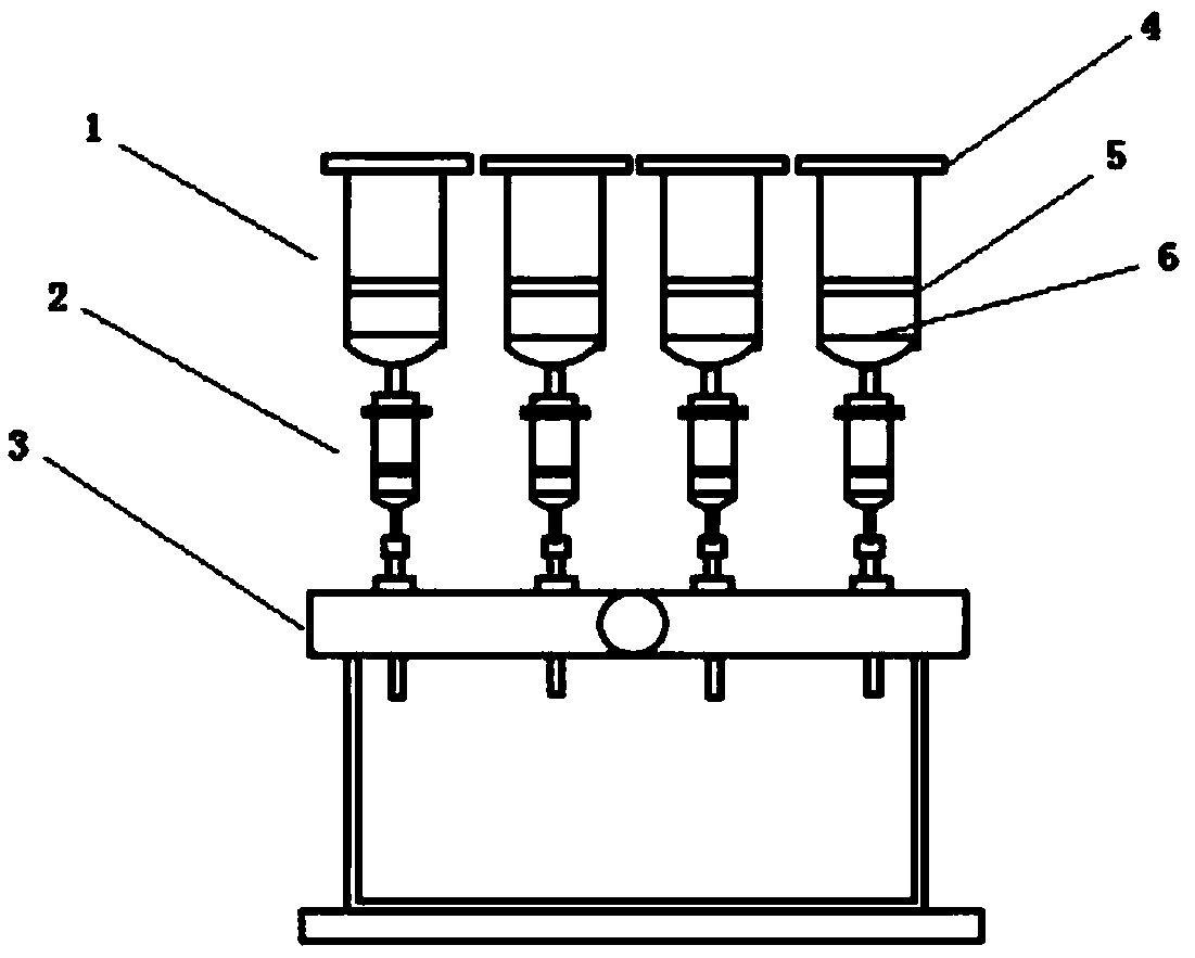 Device for pretreating enrofloxacin sample in aquaculture waste water as well as content measuring method