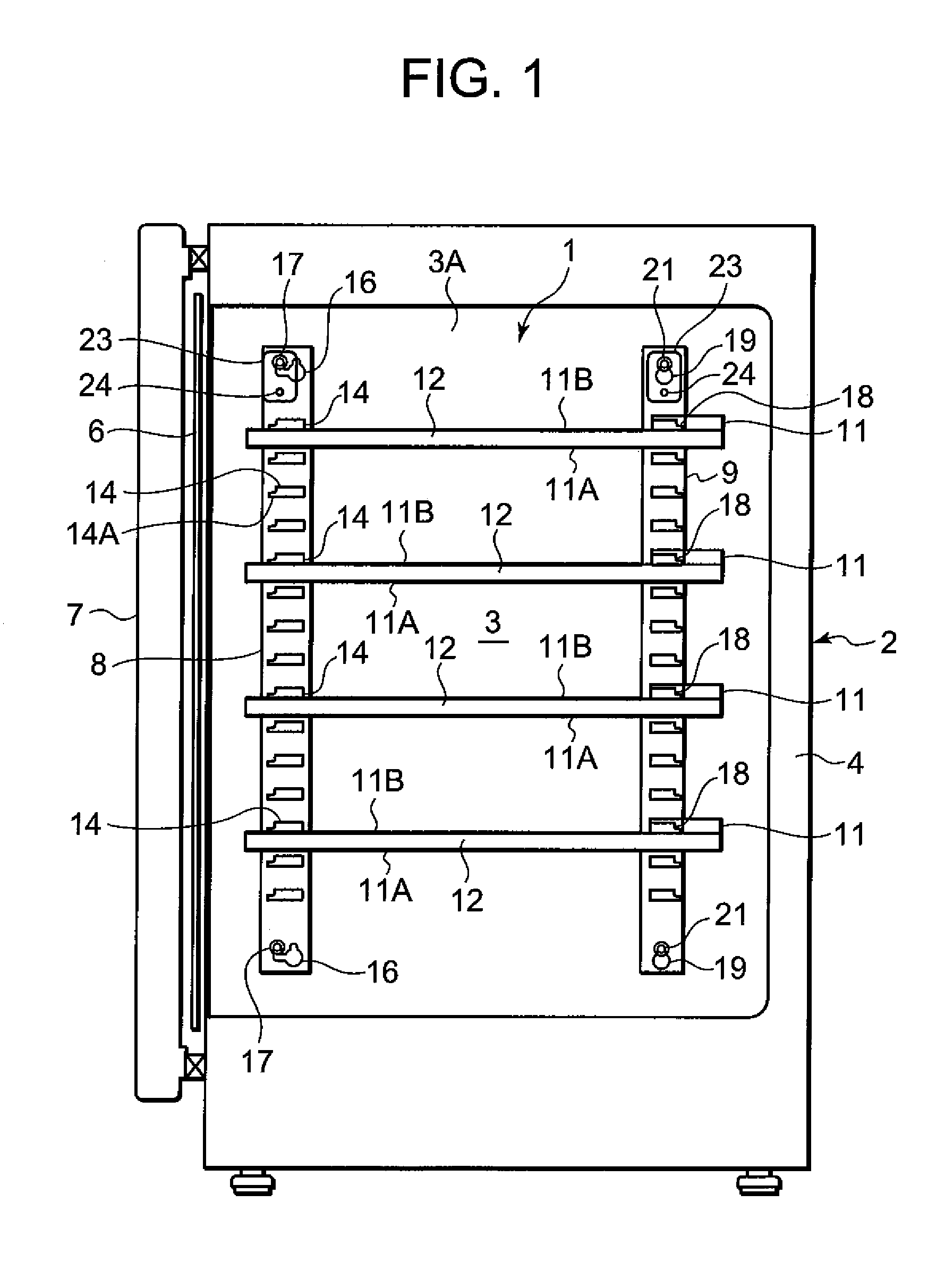 Rack device and incubator having the same