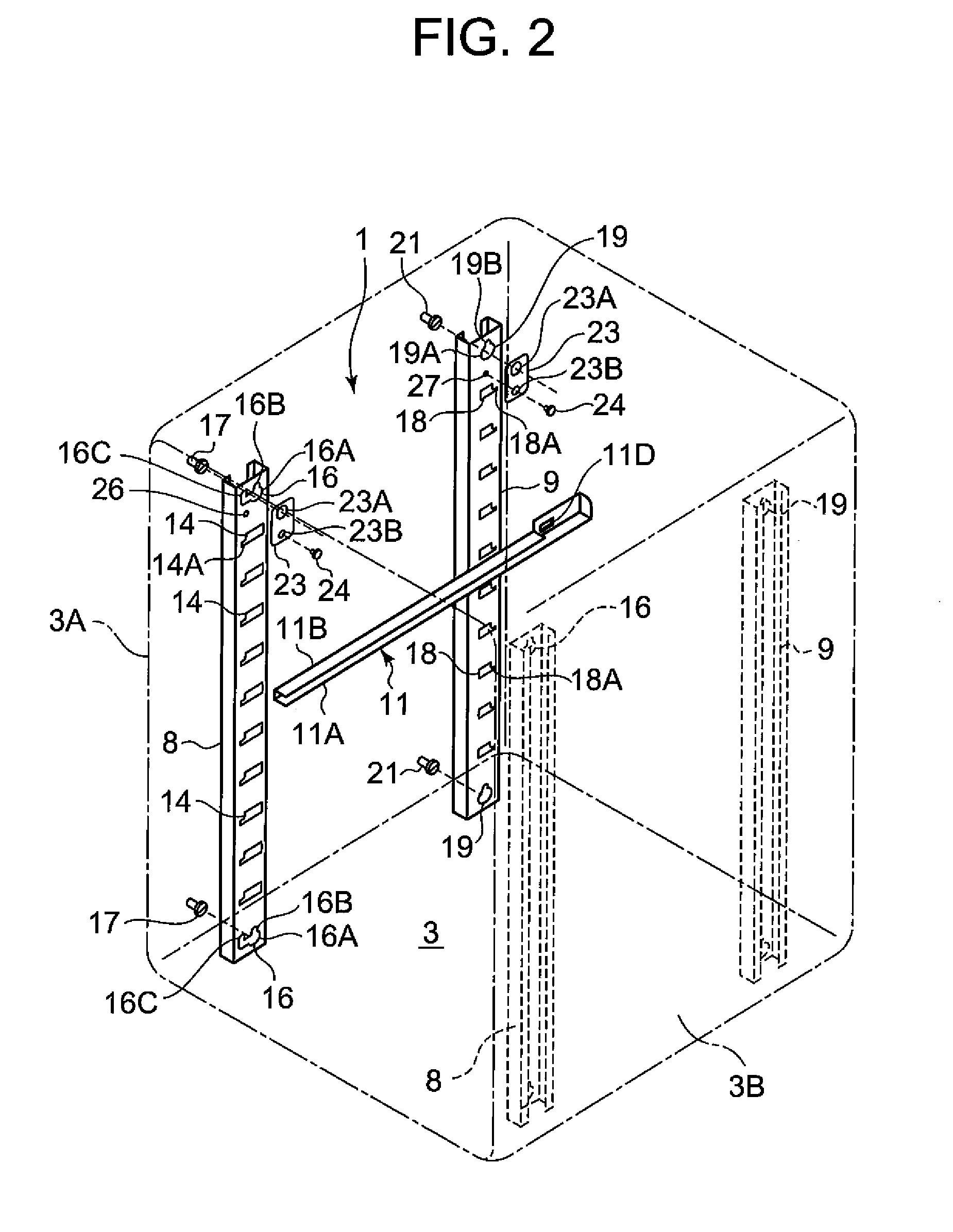 Rack device and incubator having the same