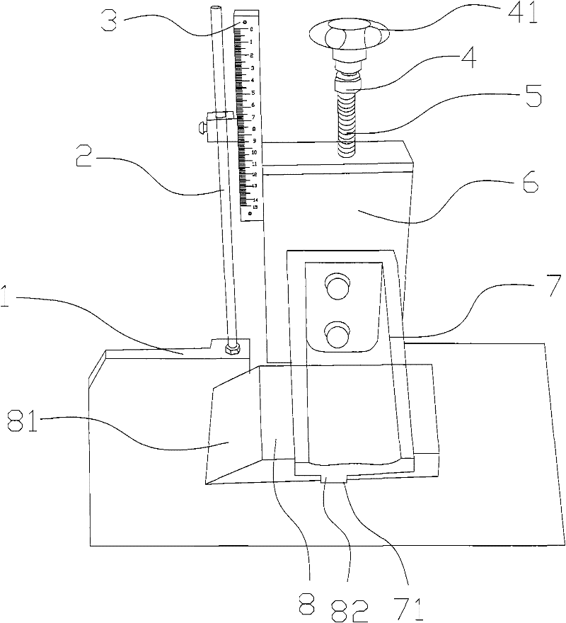 Wood floor thickness measurement apparatus