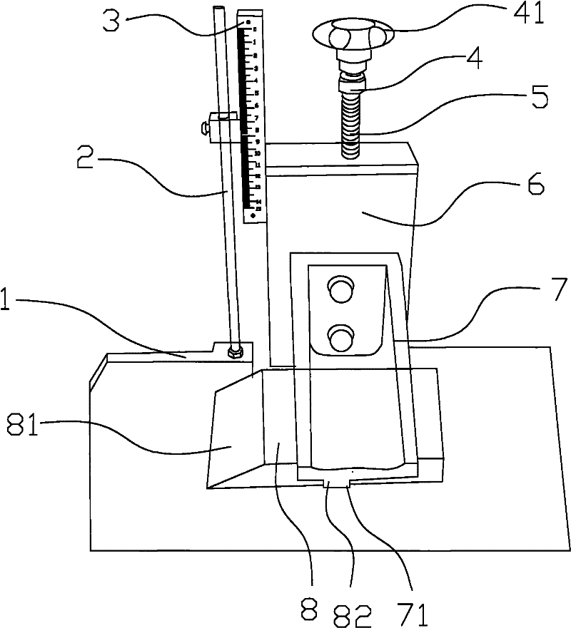 Wood floor thickness measurement apparatus