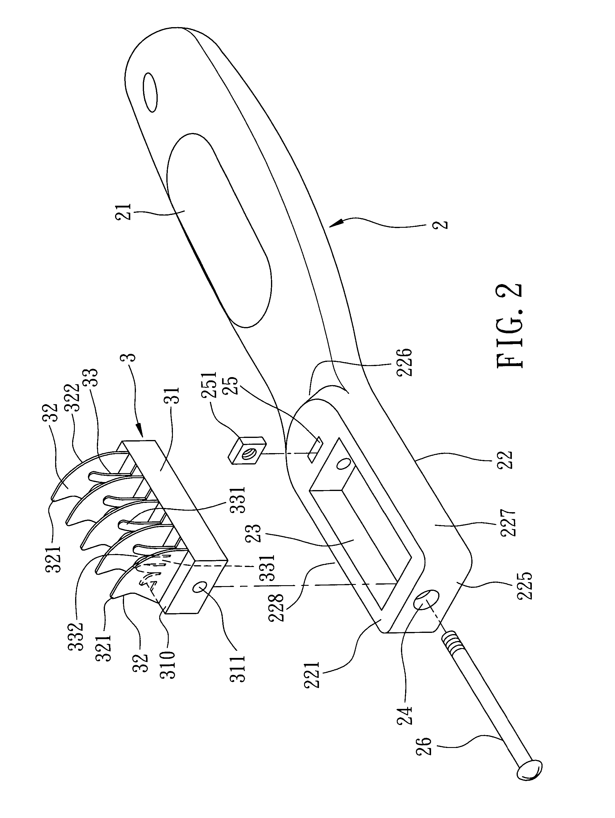 Brush with combing members having ribs to facilitate combing of tangled hair strands