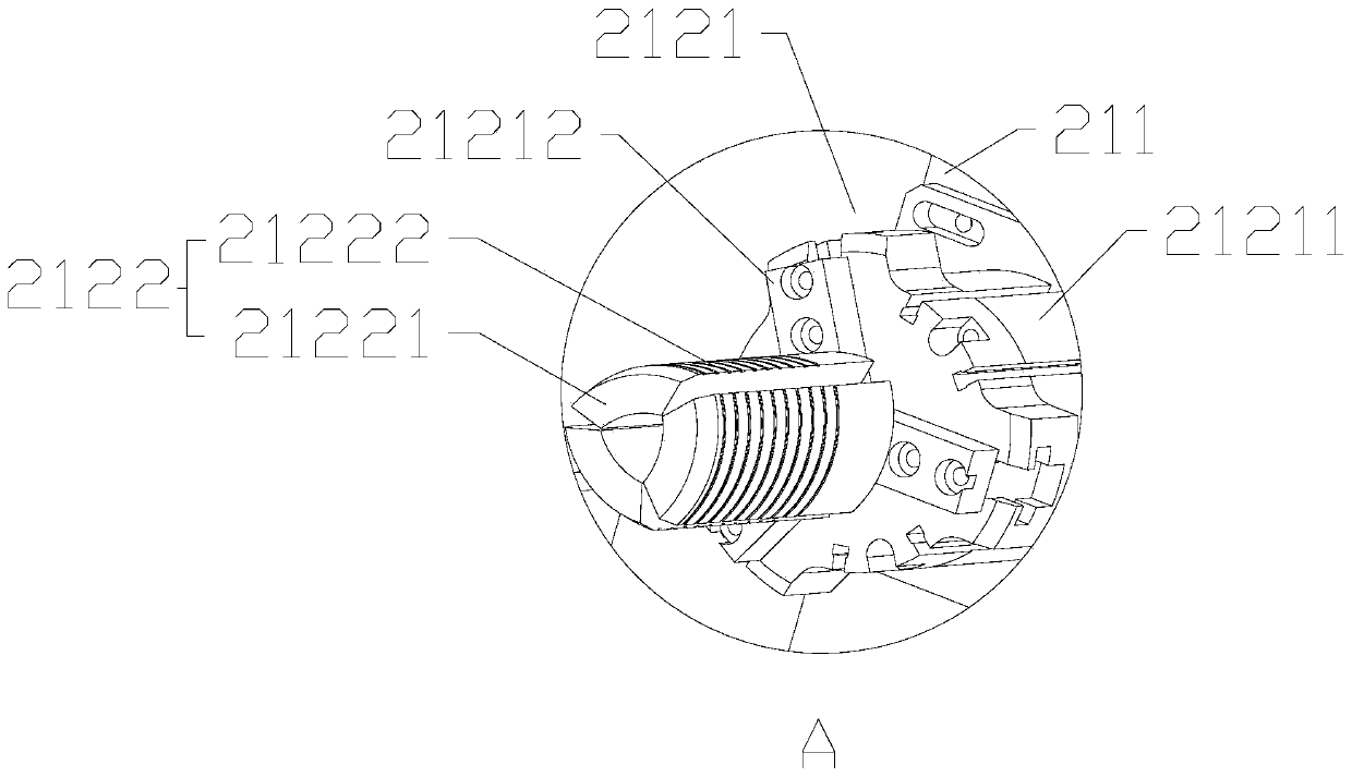 Fiber cake grabbing fixture and automatic fiber cake stacking system and method