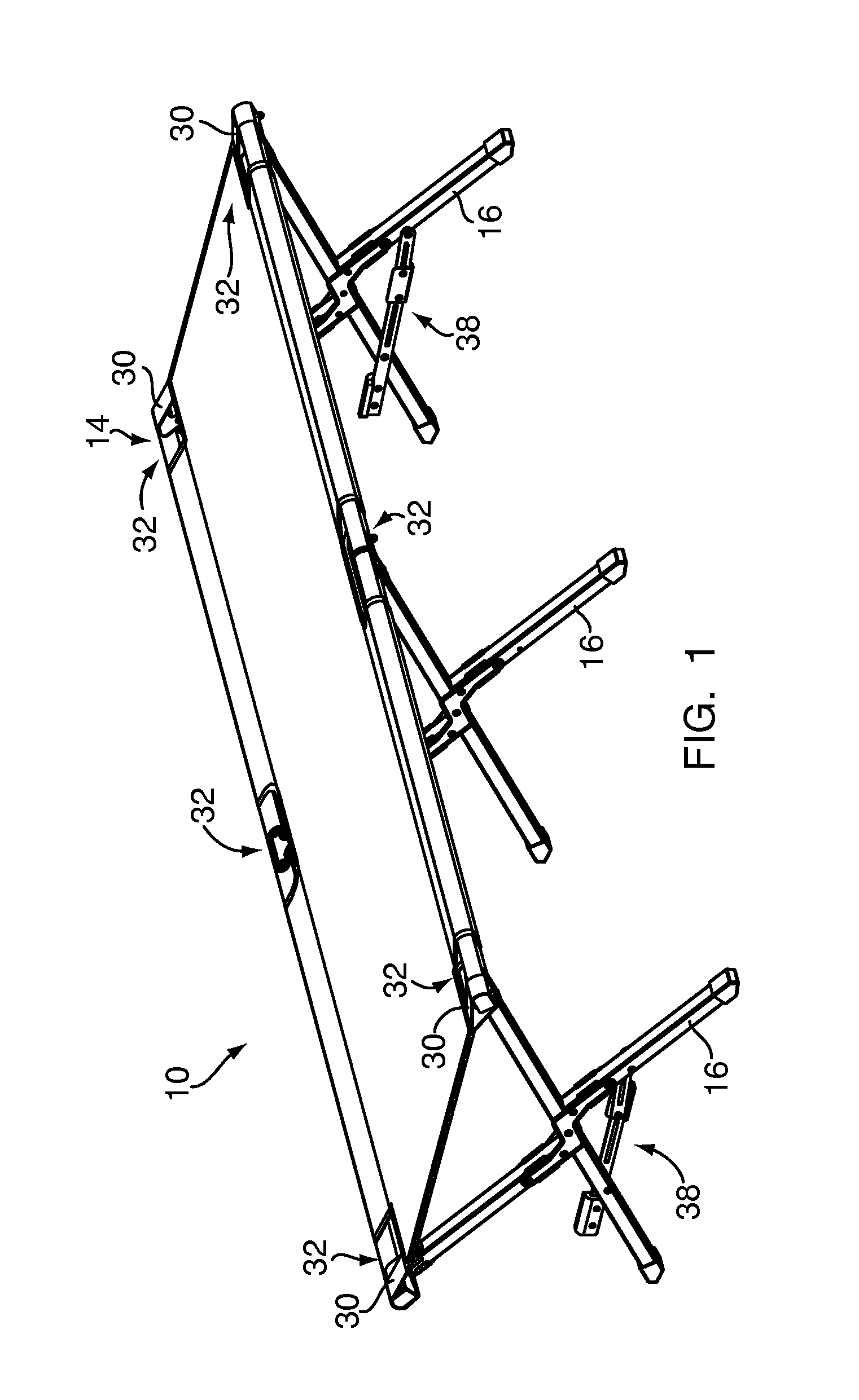 Portable and collapsible cot structure