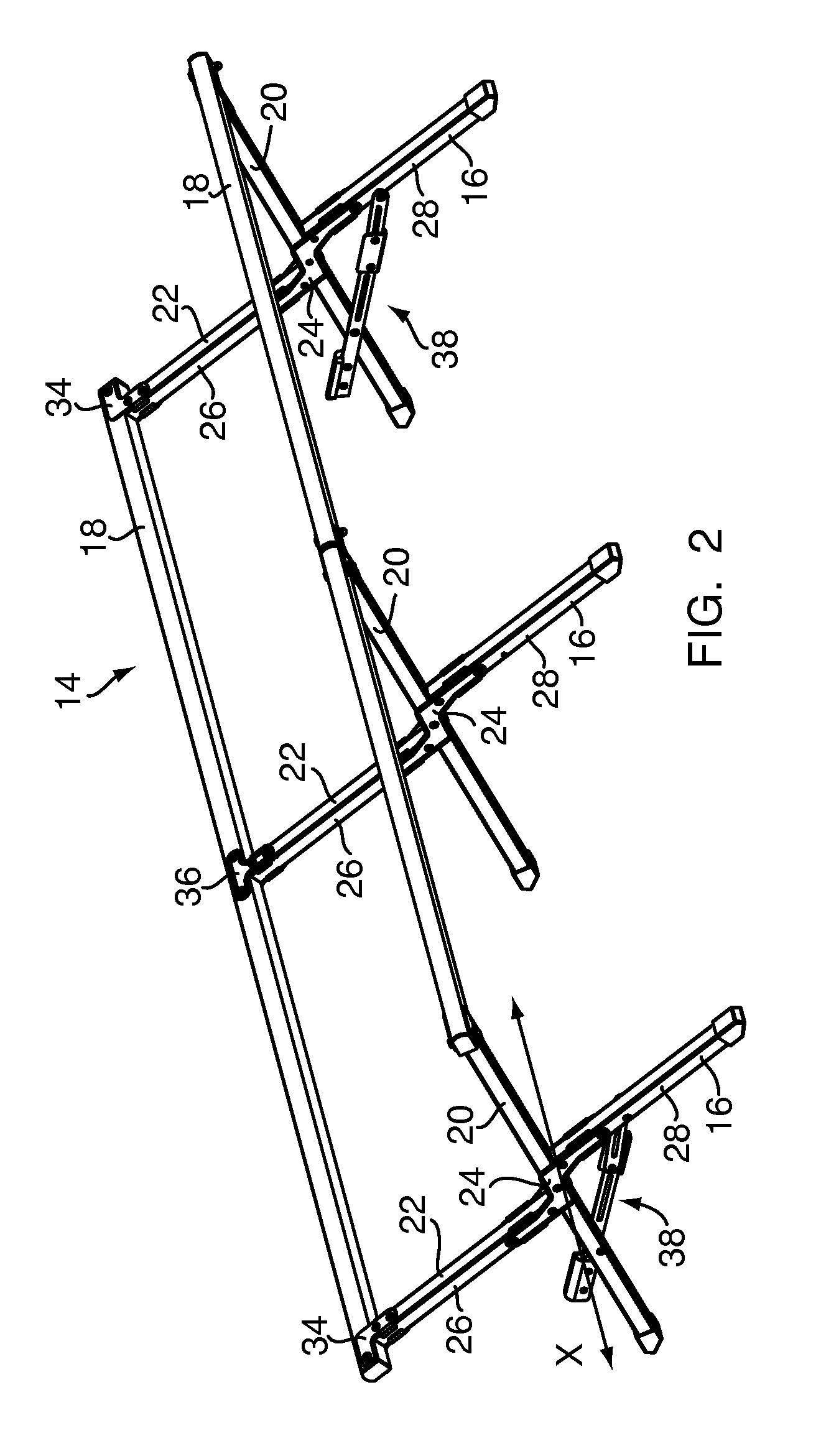 Portable and collapsible cot structure