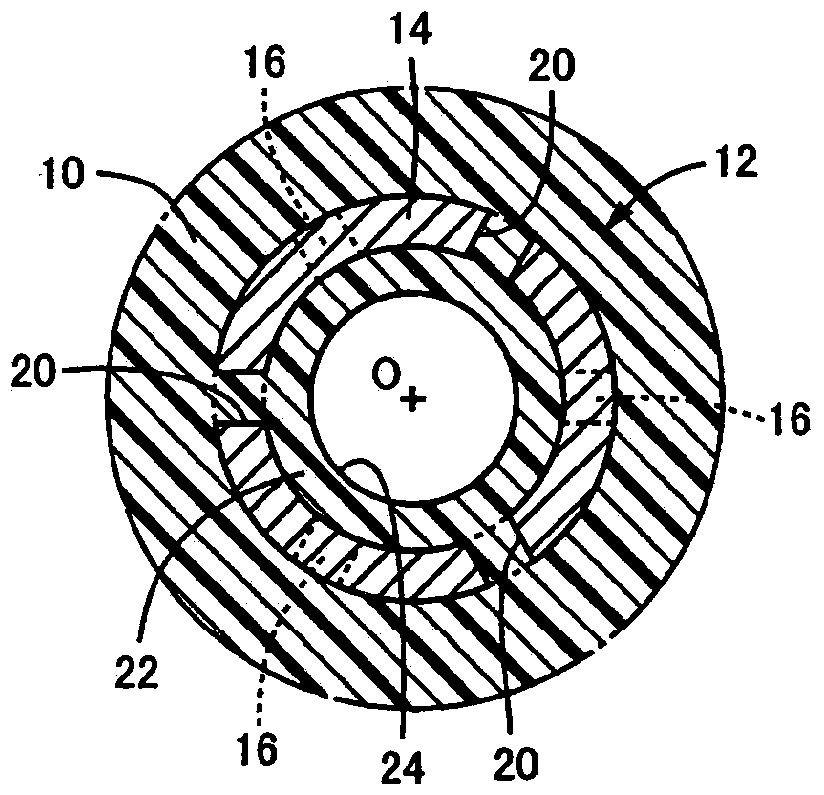 Fastening part structure and molding device of resin parts