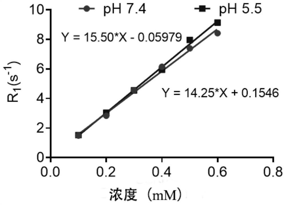 pH-responsive T1-T2 double-activated nanoprobe as well as preparation method and application thereof