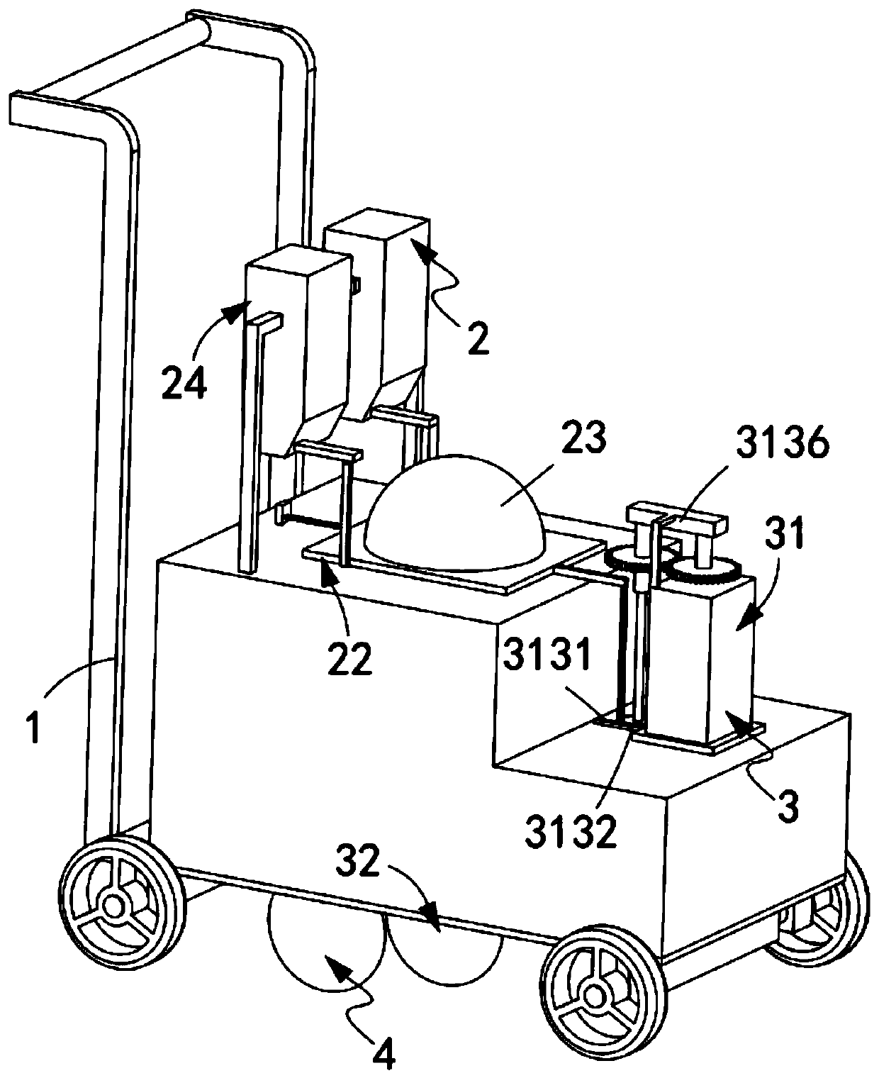 Reflective road marking line synthesis marking device