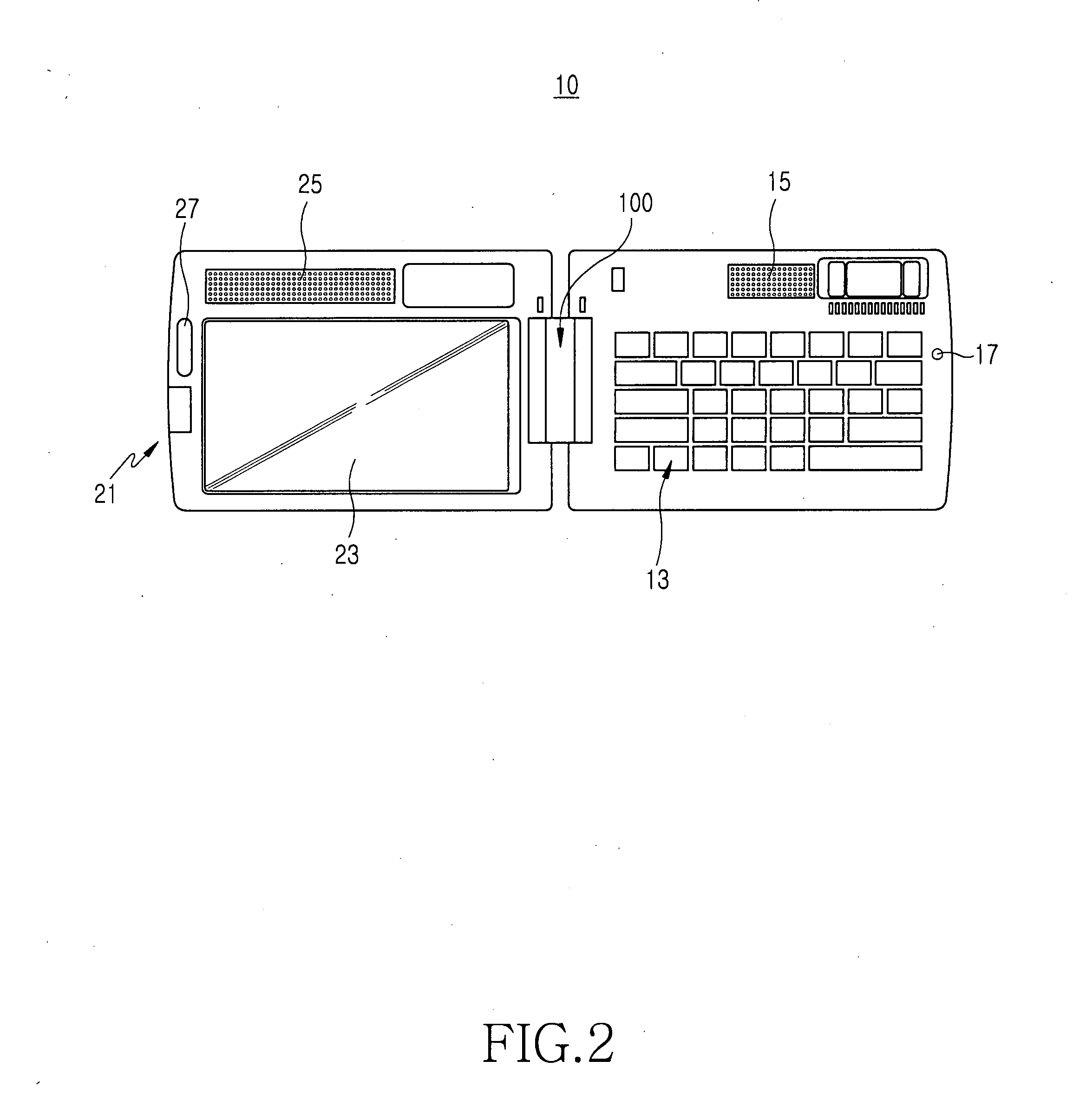 Hinge apparatus for portable terminal