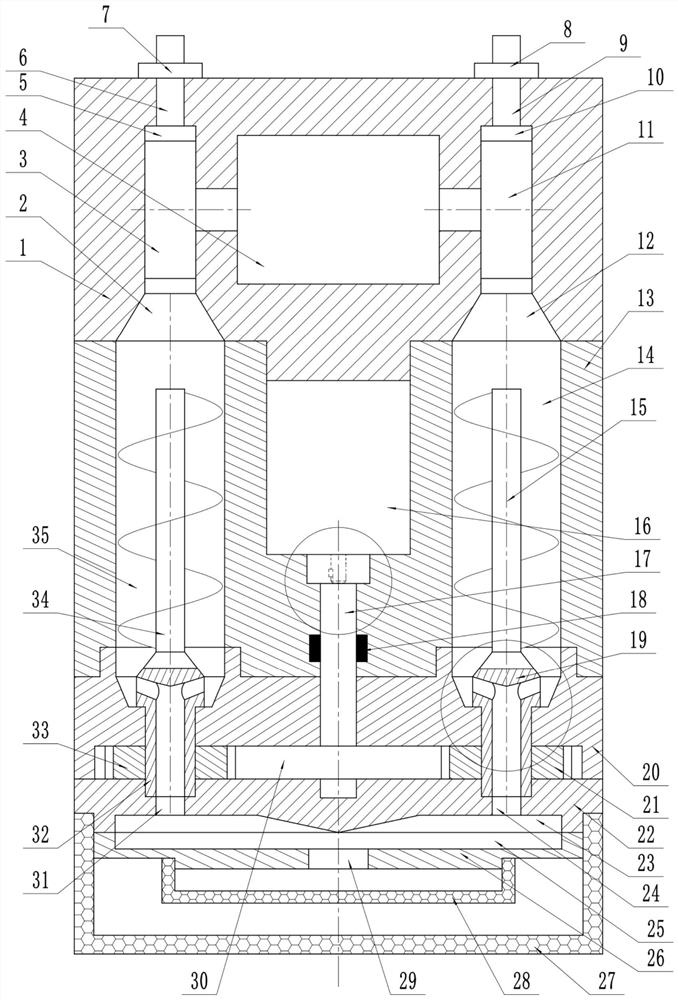 A water pump with a distributor