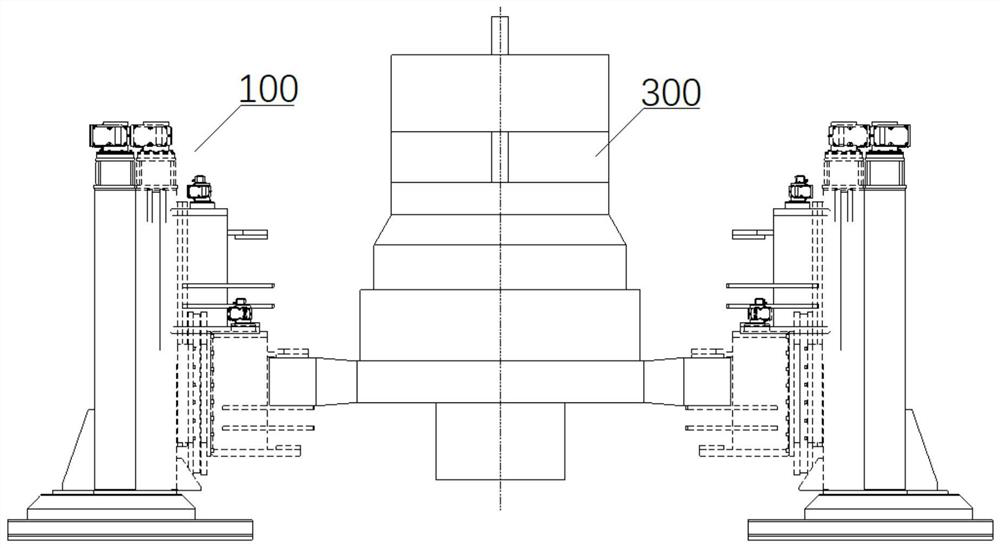 Gear box overturning auxiliary tool and gear box overturning method