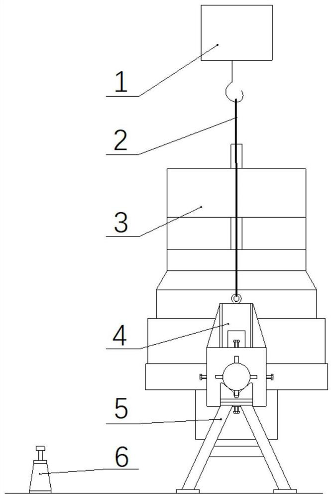 Gear box overturning auxiliary tool and gear box overturning method