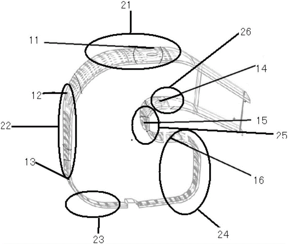 Flame tube suitable for three-vortex-system structure combustion of advanced low-pollution turbine engine