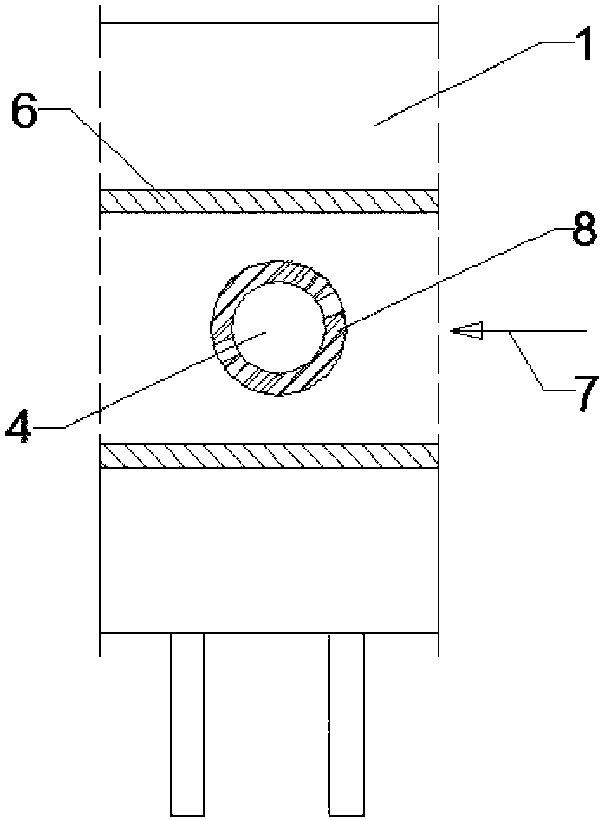 Wing type sludge pipe pyrolysis reactor