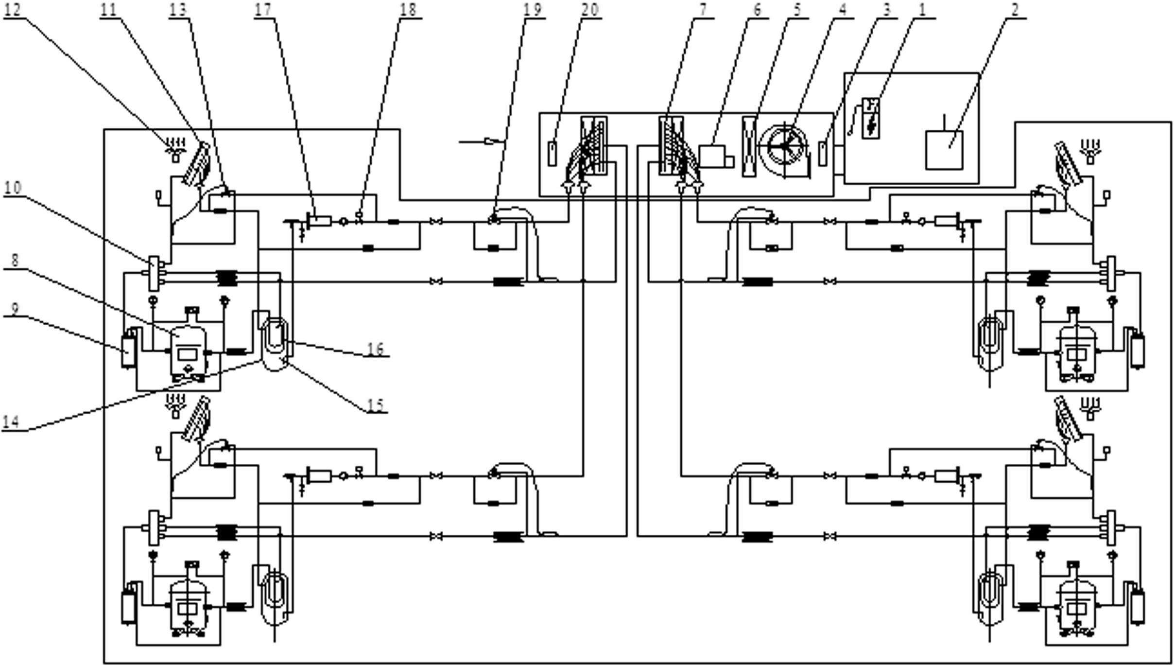 Full fresh air heat pump type constant temperature and constant humidity air conditioning system