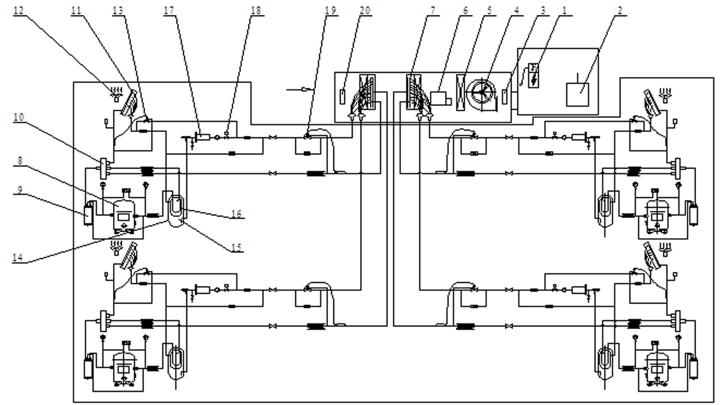 Full fresh air heat pump type constant temperature and constant humidity air conditioning system