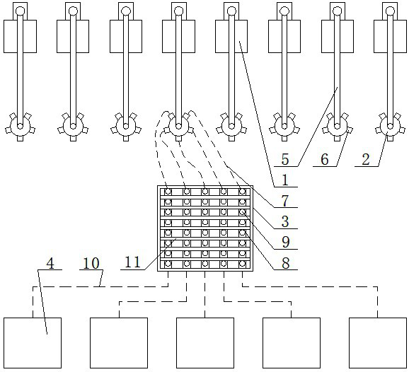 Particle material centralized feeding system