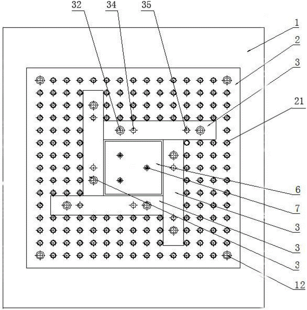 Combined type blanking female die and assembly method thereof