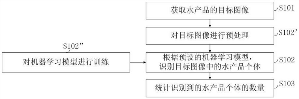 Aquatic product quantity statistics method, terminal equipment and storage medium