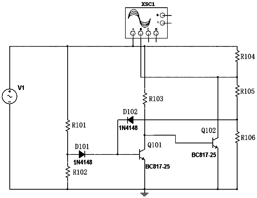 A device power supply hysteresis protection circuit