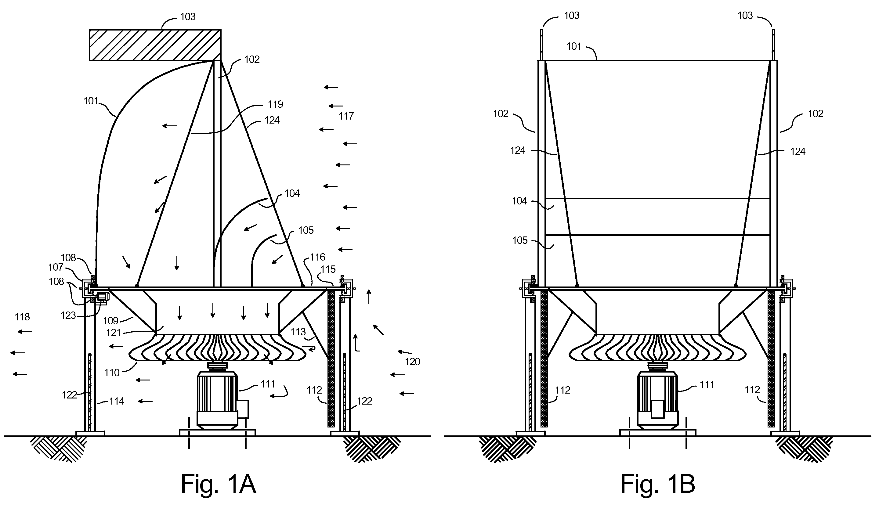 Vertical wind turbine system with adjustable inlet air scoop and exit drag curtain