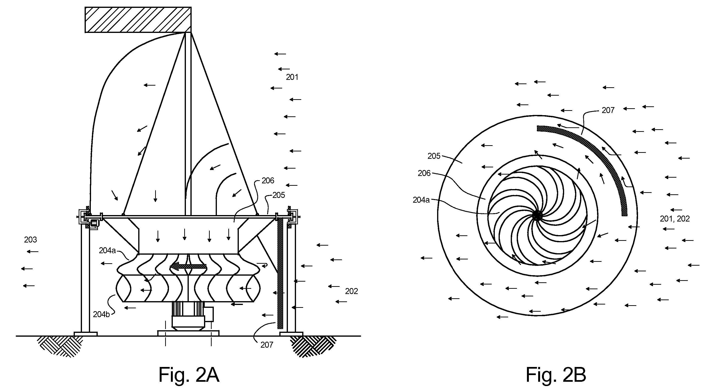 Vertical wind turbine system with adjustable inlet air scoop and exit drag curtain