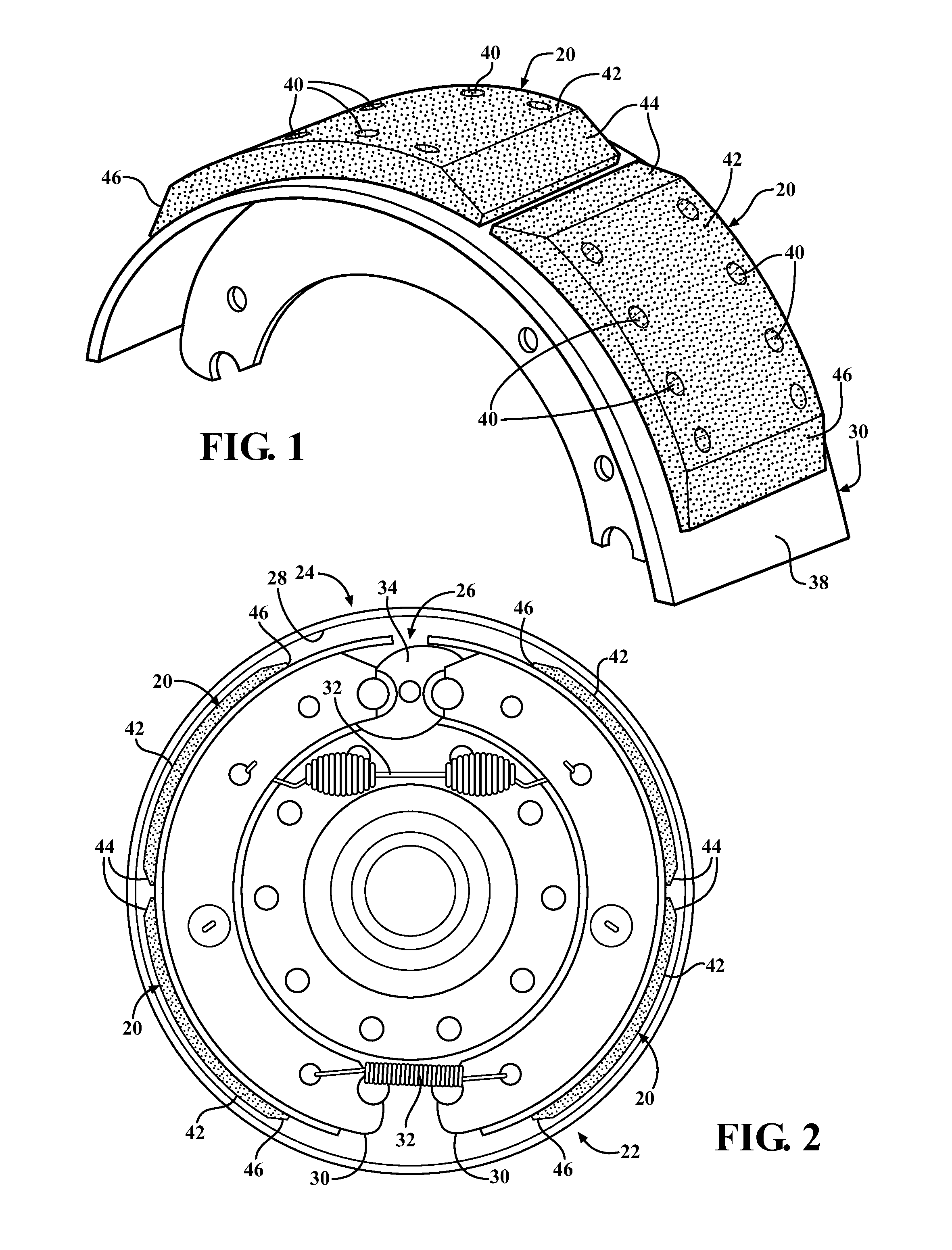 Brake lining for a drum brake assembly