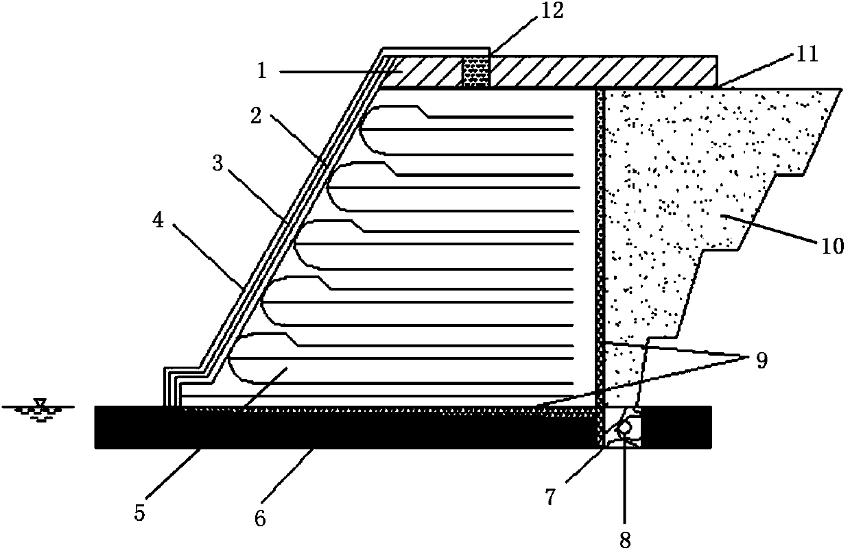 Construction method for ecological flexible geogrid reinforcement pier