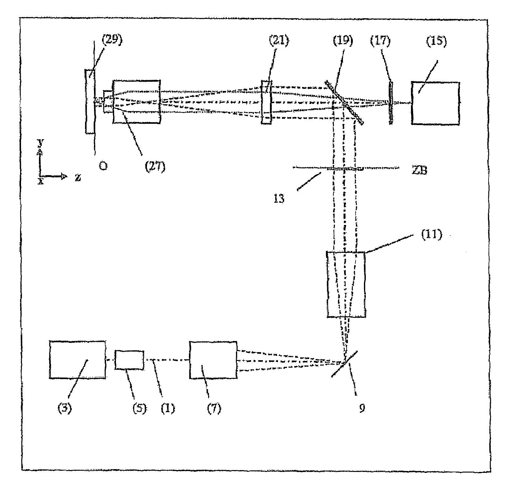 Method and configuration for optically detecting an illuminated specimen