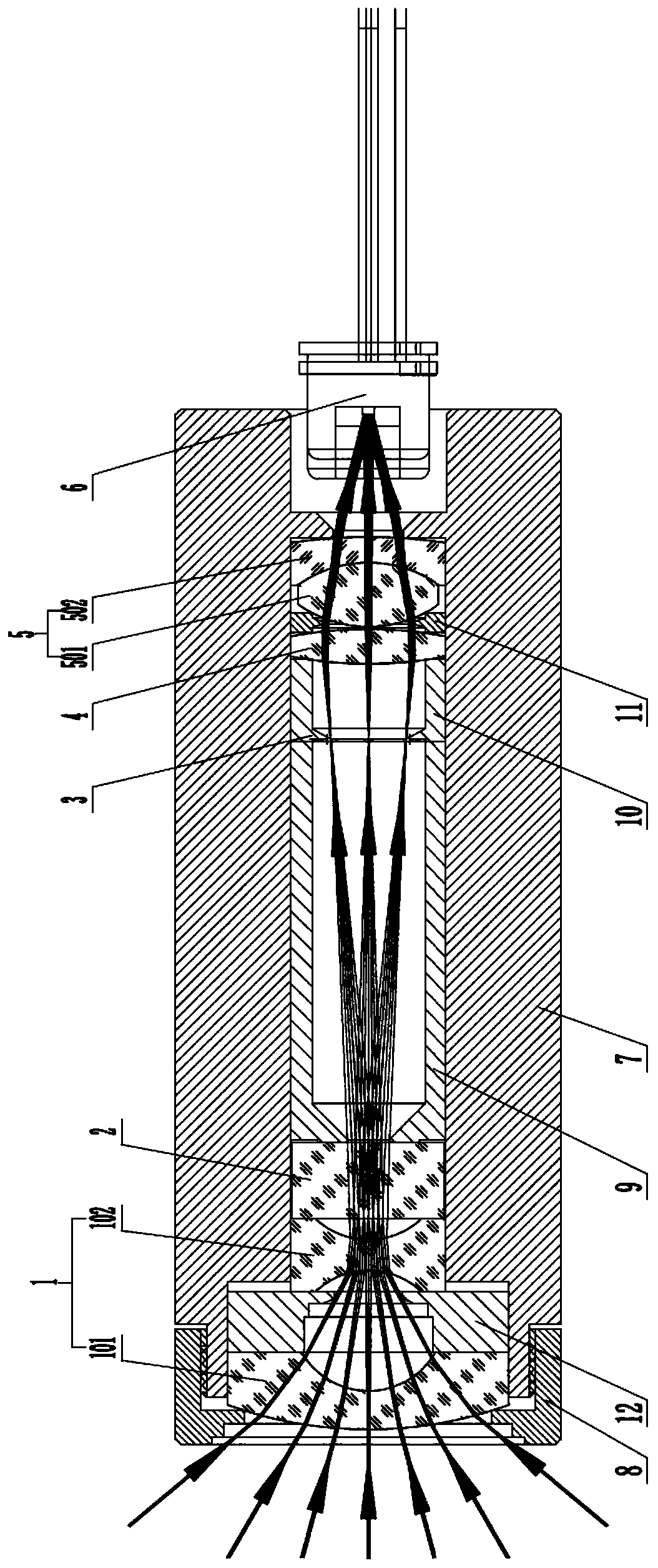 Laser radar optical receiving system